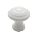 Tradco Cupboard Knob White Porcelain Domed - primehardware