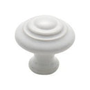 Tradco Cupboard Knob White Porcelain Domed - primehardware