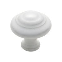 Tradco Cupboard Knob White Porcelain Domed - primehardware
