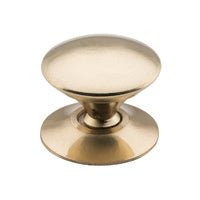 Tradco Victorian Cupboard Knob Polished Brass - primehardware