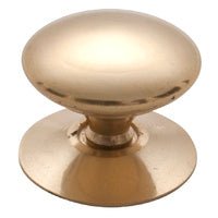 Tradco Victorian Cupboard Knob Polished Brass - primehardware