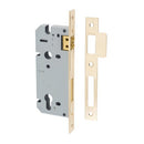 IVER Euro Roller Mortice Lock | 45mm Backset - Polished Brass