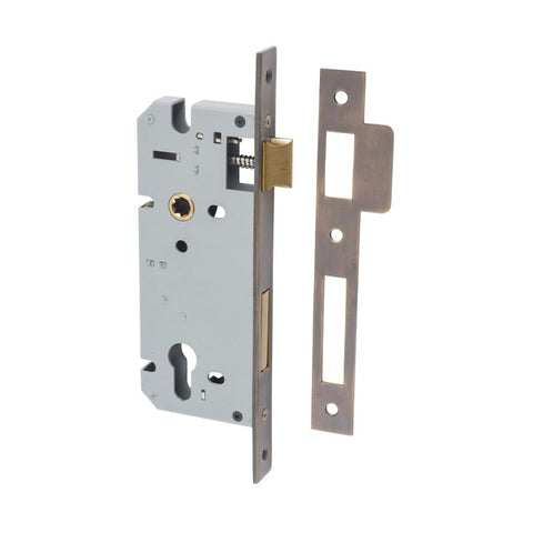 IVER 85Mm Euro Mortice Lock | 45mm Backset - Signature Brass