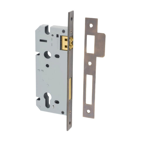 IVER Euro Roller Mortice Lock | 45mm Backset - Signature Brass