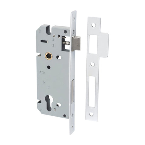 IVER 85Mm Euro Mortice Lock | 45mm Backset - Polished Chrome