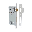 IVER 85Mm Euro Mortice Lock | 45mm Backset - Brushed Chrome