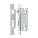 IVER 85Mm Rebated Euro Mortice Lock | 45mm Backset - Brushed Chrome
