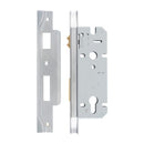 Iver 85mm Rebated Euro Roller Mortice Lock | 45mm Backset - Brushed Chrome
