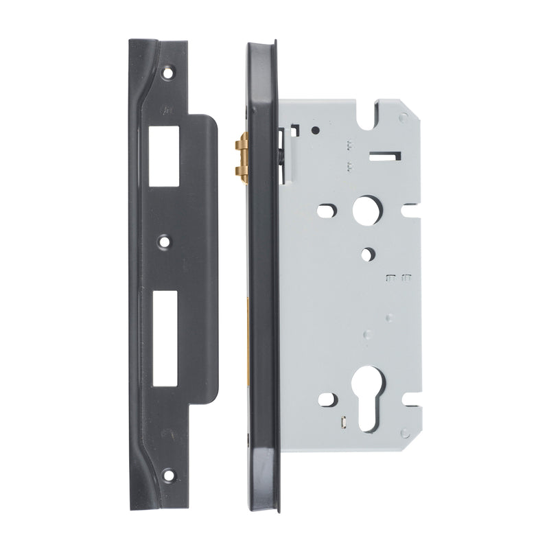 IVER REBATED EURO ROLLER MORTICE LOCK - AVAILABLE IN VARIOUS FINISHES AND SIZES