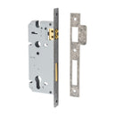 IVER Euro Roller Mortice Lock | 45mm Backset - Distressed Nickel