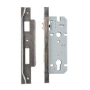 Iver 85mm Rebated Euro Roller Mortice Lock | 45mm Backset - Distressed Nickel