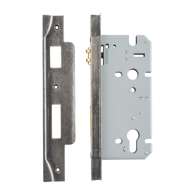 IVER REBATED EURO ROLLER MORTICE LOCK - AVAILABLE IN VARIOUS FINISHES AND SIZES