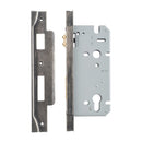 Iver 85mm Rebated Euro Roller Mortice Lock | 60mm Backset - Distressed Nickel