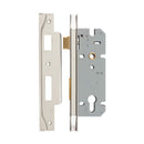 IVER 85Mm Rebated Euro Mortice Lock | 45mm Backset - Polished Nickel