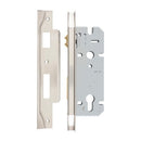 Iver 85mm Rebated Euro Roller Mortice Lock | 45mm Backset - Satin Nickel