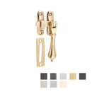 TRADCO LONG THROW TEARDROP CASEMENT FASTENER - AVAILABLE IN VARIOUS FINISHES - primehardware