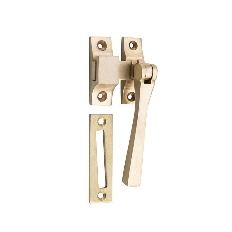 TRADCO SQUARE CASEMENT FASTENER SATIN BRASS 35MM X 30MM 6664