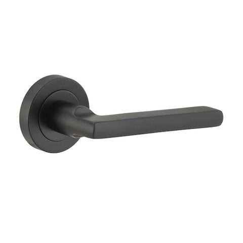 Iver Baltimore Solid Brass Door Lever Handle | Lever Set Only | 7 Finishes - Matt Black