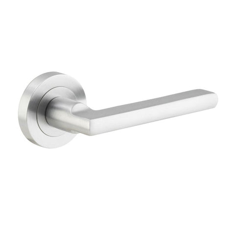 Iver Baltimore Solid Brass Door Lever Handle | Lever Set Only | 7 Finishes - Brushed Chrome