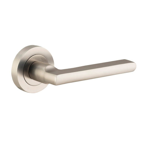 Iver Baltimore Solid Brass Door Lever Handle | Lever Set Only | 7 Finishes - Satin Nickel