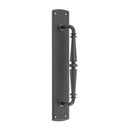 IVER Sarlat Door Pull Handle | 257mm [on Backplate] Pull Handle on Backplate - Matt Black