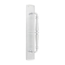 IVER Sarlat Door Pull Handle | 257mm [on Backplate] Pull Handle on Backplate - Brushed Chrome