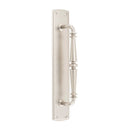 IVER Sarlat Door Pull Handle | 257mm [on Backplate] Pull Handle on Backplate - Satin Nickel