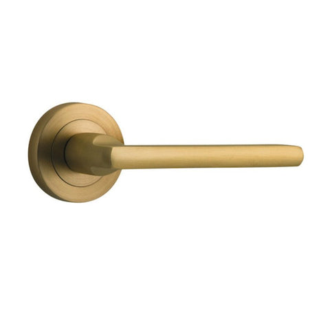 Iver Baltimore Solid Brass Door Lever Handle | Lever Set Only | 7 Finishes - Brushed Brass