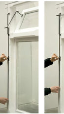 Demonstration of a fanlight window operator with text explaining fanlight windows.