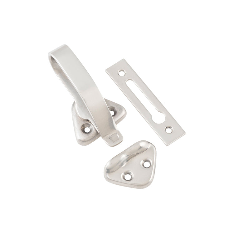 TRADCO 9806 HOPPER WINDOW FASTENER SATIN NICKEL 74X39MM