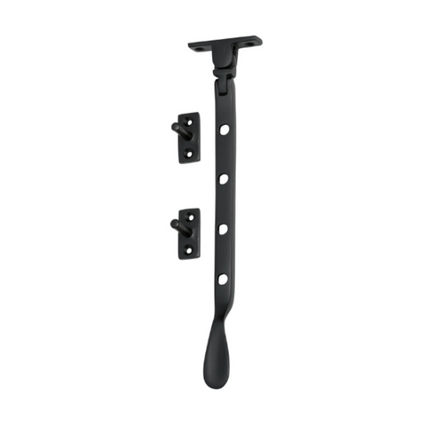 TRADCO CASEMENT STAY MATT BLACK 200MM TD1919 - primehardware