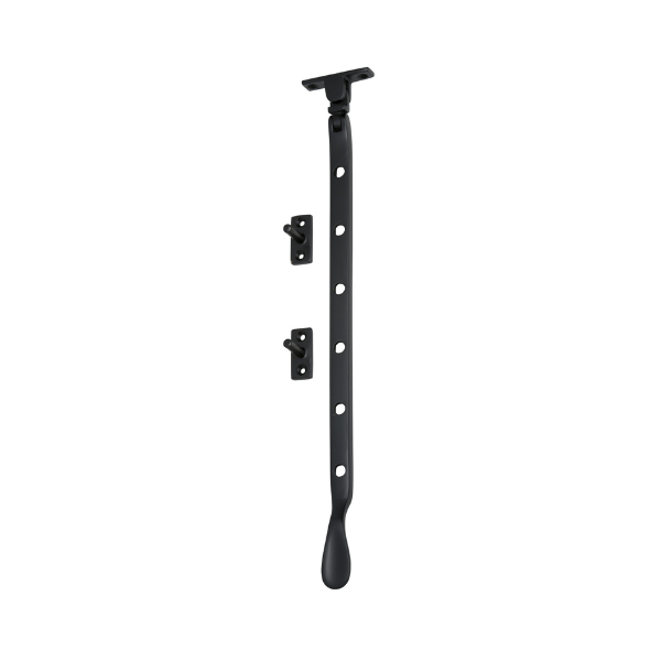 TRADCO CASEMENT STAY MATT BLACK 300MM TD1909 - primehardware