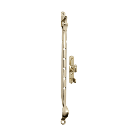TRADCO CASEMENT STAY SIDEMOUNT POLISHED BRASS 300MM TD1705 - primehardware