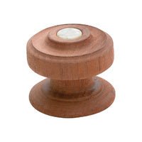 Tradco KSC4 Cedar / Mahogany Woodscrew Button Knob 40mm - primehardware
