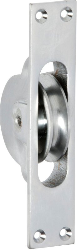 TRADCO SASH PULLEY SATIN CHROME 25X125MM TD1683 - primehardware