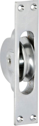 TRADCO SASH PULLEY SATIN CHROME 25X125MM TD1683 - primehardware