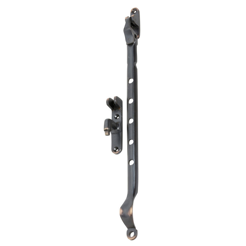 TRADCO CASEMENT STAY SIDEMOUNT 300MM ANTIQUE COPPER TD1715