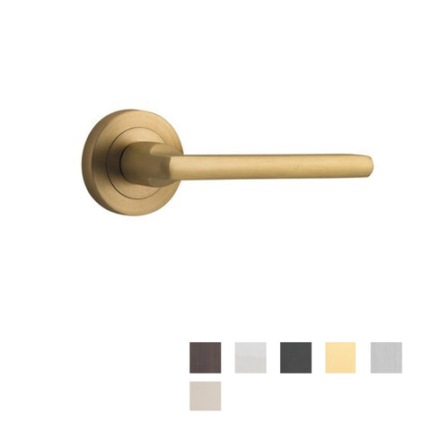 Iver Baltimore Door Lever Handle On Round Rose - primehardware