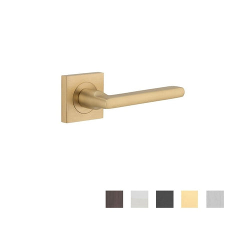 Iver Baltimore Door Lever Handle On Square Rose - primehardware