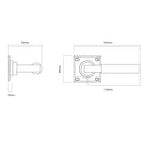 IVER Berlin Door Lever Handle On Chamfered Square Rose | Passage Lever Set Only | 7 Finishes