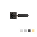 IVER Brunswick Door Lever Handle On Chamfered Square Rose | Passage Lever Set Only | 4 Finishes