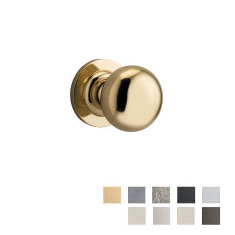 Iver Cambridge Door Knob On Round Rose Concealed Fix - primehardware