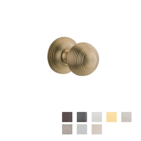 Iver Guildford Door Knob On Round Rose Concealed Fix - primehardware