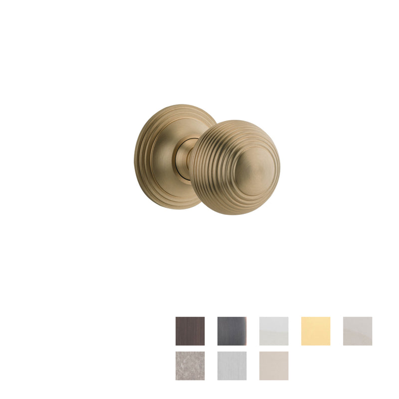 IVER GUILDFORD DOOR KNOB ON ROUND ROSE CONCEALED FIX - CUSTOMISE TO YOUR NEEDS