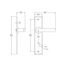 IVER Osaka Door Lever Handle On Chamfered Backplate | Passage Lever Set Only | 6 Finishes