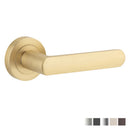 IVER Osaka Door Lever Handle On Round Rose | Passage Lever Set Only | 6 Finishes