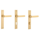 IVER Osaka Door Lever Handle On Rectangular Backplate | Privacy Lever Set Only | 6 Finishes