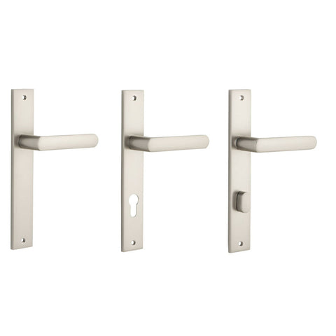 IVER Osaka Door Lever Handle On Rectangular Backplate | Passage Lever Set Only | 6 Finishes