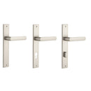 IVER Osaka Door Lever Handle On Rectangular Backplate | Entrance Lever Set Only | 6 Finishes