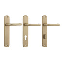 IVER Oslo Door Lever Handle On Oval Backplate | Privacy Lever Set Only | 9 Finishes